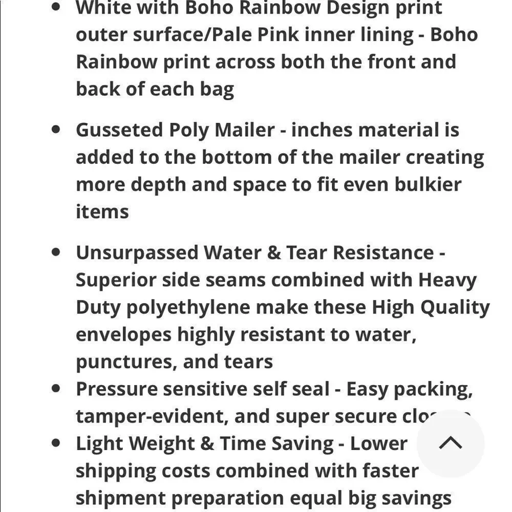 Poly Mailers MIX Boho Vibes 6x9 10x13 14x17 14.5x19 35pcs 35 stickers